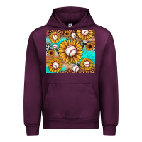 Mauve Wine baseball leopard turquoise sunflower Urban Hoodie - JahusDesignShop