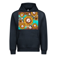 Navy baseball leopard turquoise sunflower Urban Hoodie - JahusDesignShop