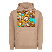 Pigment Burro baseball leopard turquoise sunflower Urban Hoodie - JahusDesignShop