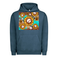 Pigment Midnight Navy baseball leopard turquoise sunflower Urban Hoodie - JahusDesignShop