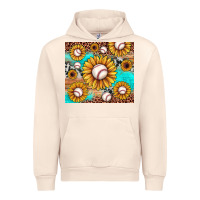 Sandshell baseball leopard turquoise sunflower Urban Hoodie - JahusDesignShop