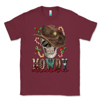 Burgundy howdy christmas skull Classic Tee - FaDigitalArtStudio