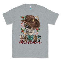 Heather Grey howdy christmas skull Classic Tee - FaDigitalArtStudio