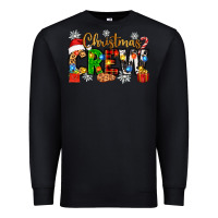 Black christmas crew Premium Sweatshirt - Zillion Design Studio