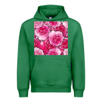 Emerald valentines day all dress up roses seamless pattern Urban Hoodie - BundleAndBundleShop
