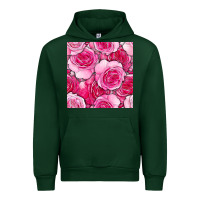 Forest Green valentines day all dress up roses seamless pattern Urban Hoodie - BundleAndBundleShop