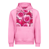 Fuchsia Pink valentines day all dress up roses seamless pattern Urban Hoodie - BundleAndBundleShop