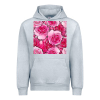 Heather Grey valentines day all dress up roses seamless pattern Urban Hoodie - BundleAndBundleShop