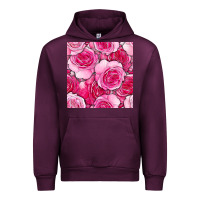 Mauve Wine valentines day all dress up roses seamless pattern Urban Hoodie - BundleAndBundleShop