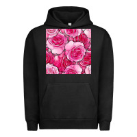 Pigment Black valentines day all dress up roses seamless pattern Urban Hoodie - BundleAndBundleShop