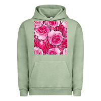 Pigment Oil Green valentines day all dress up roses seamless pattern Urban Hoodie - BundleAndBundleShop