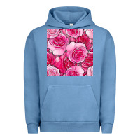 Pigment Pebble Blue valentines day all dress up roses seamless pattern Urban Hoodie - BundleAndBundleShop
