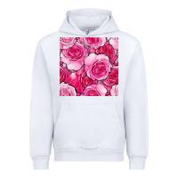 White valentines day all dress up roses seamless pattern Urban Hoodie - BundleAndBundleShop