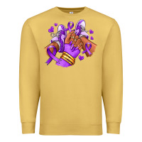 Antique Gold domestic violence afro girl sneakers Premium Sweatshirt - RanaPortraitStore