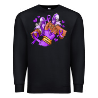 Black domestic violence afro girl sneakers Premium Sweatshirt - RanaPortraitStore