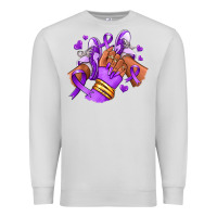 Dove Grey domestic violence afro girl sneakers Premium Sweatshirt - RanaPortraitStore