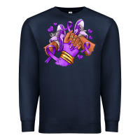 Navy domestic violence afro girl sneakers Premium Sweatshirt - RanaPortraitStore