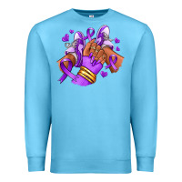Ocean Blue domestic violence afro girl sneakers Premium Sweatshirt - RanaPortraitStore