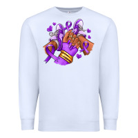 White domestic violence afro girl sneakers Premium Sweatshirt - RanaPortraitStore