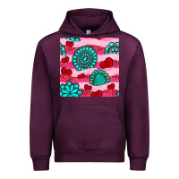Mauve Wine valentines day turquoise gemstone  and hearts Urban Hoodie - BundleAndBundleShop