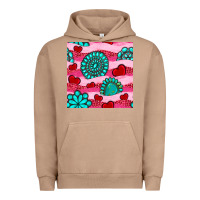 Pigment Burro valentines day turquoise gemstone  and hearts Urban Hoodie - BundleAndBundleShop
