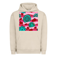 Pigment French Oak valentines day turquoise gemstone  and hearts Urban Hoodie - BundleAndBundleShop