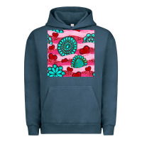Pigment Midnight Navy valentines day turquoise gemstone  and hearts Urban Hoodie - BundleAndBundleShop