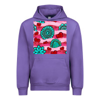 Tulip valentines day turquoise gemstone  and hearts Urban Hoodie - BundleAndBundleShop