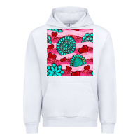 White valentines day turquoise gemstone  and hearts Urban Hoodie - BundleAndBundleShop