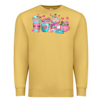 Antique Gold lash hustler coffee cups Premium Sweatshirt - texasbilliewilder