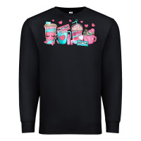 Black lash hustler coffee cups Premium Sweatshirt - texasbilliewilder