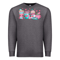 Charcoal Heather lash hustler coffee cups Premium Sweatshirt - texasbilliewilder