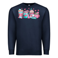 Navy lash hustler coffee cups Premium Sweatshirt - texasbilliewilder
