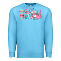 Ocean Blue lash hustler coffee cups Premium Sweatshirt - texasbilliewilder