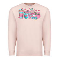 Pale Pink lash hustler coffee cups Premium Sweatshirt - texasbilliewilder