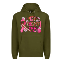 Army Green breast cancer go fight cure football Premium Hoodie - JahusDesignShop