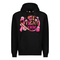 Black breast cancer go fight cure football Premium Hoodie - JahusDesignShop