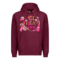 Burgundy breast cancer go fight cure football Premium Hoodie - JahusDesignShop