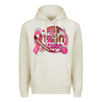 Oatmeal Heather breast cancer go fight cure football Premium Hoodie - JahusDesignShop