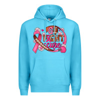 Ocean Blue breast cancer go fight cure football Premium Hoodie - JahusDesignShop