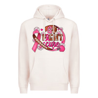 Pale Pink breast cancer go fight cure football Premium Hoodie - JahusDesignShop