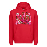 Red breast cancer go fight cure football Premium Hoodie - JahusDesignShop