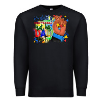 Black my child is non verbal but his dad aint afro hand Premium Sweatshirt - RanaPortraitStore