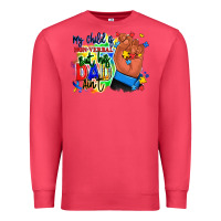 Cardinal my child is non verbal but his dad aint afro hand Premium Sweatshirt - RanaPortraitStore