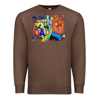 Chestnut my child is non verbal but his dad aint afro hand Premium Sweatshirt - RanaPortraitStore