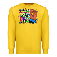 Lemon my child is non verbal but his dad aint afro hand Premium Sweatshirt - RanaPortraitStore