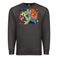 Smoke my child is non verbal but his dad aint afro hand Premium Sweatshirt - RanaPortraitStore