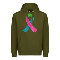 Army Green metastatic breast cancer ribbon Premium Hoodie - JahusDesignShop