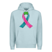 Blue Mist metastatic breast cancer ribbon Premium Hoodie - JahusDesignShop