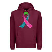Burgundy metastatic breast cancer ribbon Premium Hoodie - JahusDesignShop